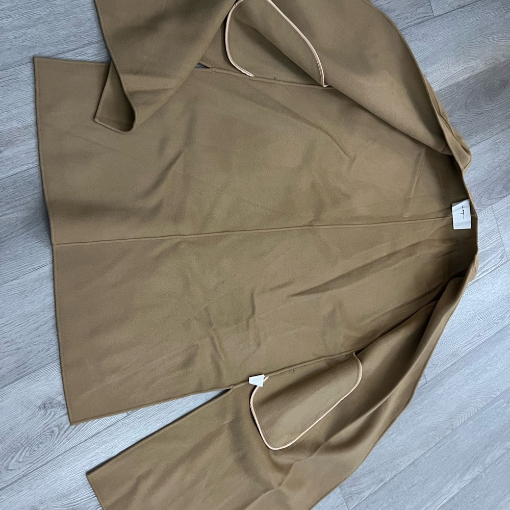 Tan Wool Coat - Picture 3 of 6